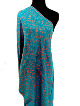 Load image into Gallery viewer, Awesome Blue Pashmina stole (Hand embroidered in Kashmir)