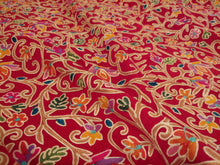Load image into Gallery viewer, Red awesome Kashmir antique design Ari stole