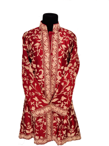 Awesome Burgundy Kashmir Ari Silk Jacket