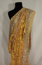 Load image into Gallery viewer, Kashmiri Aari embroided Net Saree (yellow)