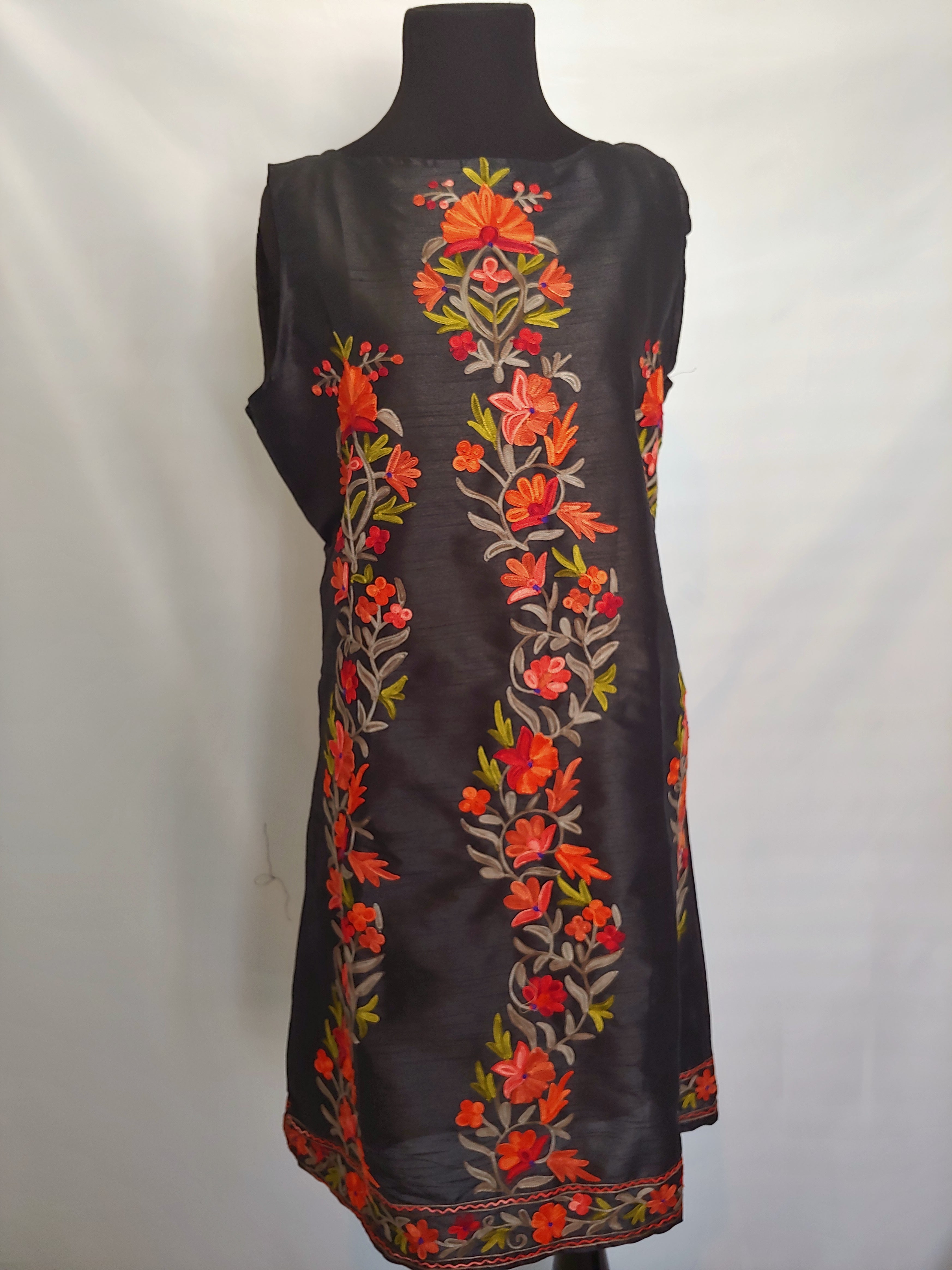 white christmas dresses Buy Black Poshkaar Design Pheran with Kashmiri Aari Embroidery