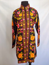 Load image into Gallery viewer, Black Kashmiri Ari embroidered silk jacket