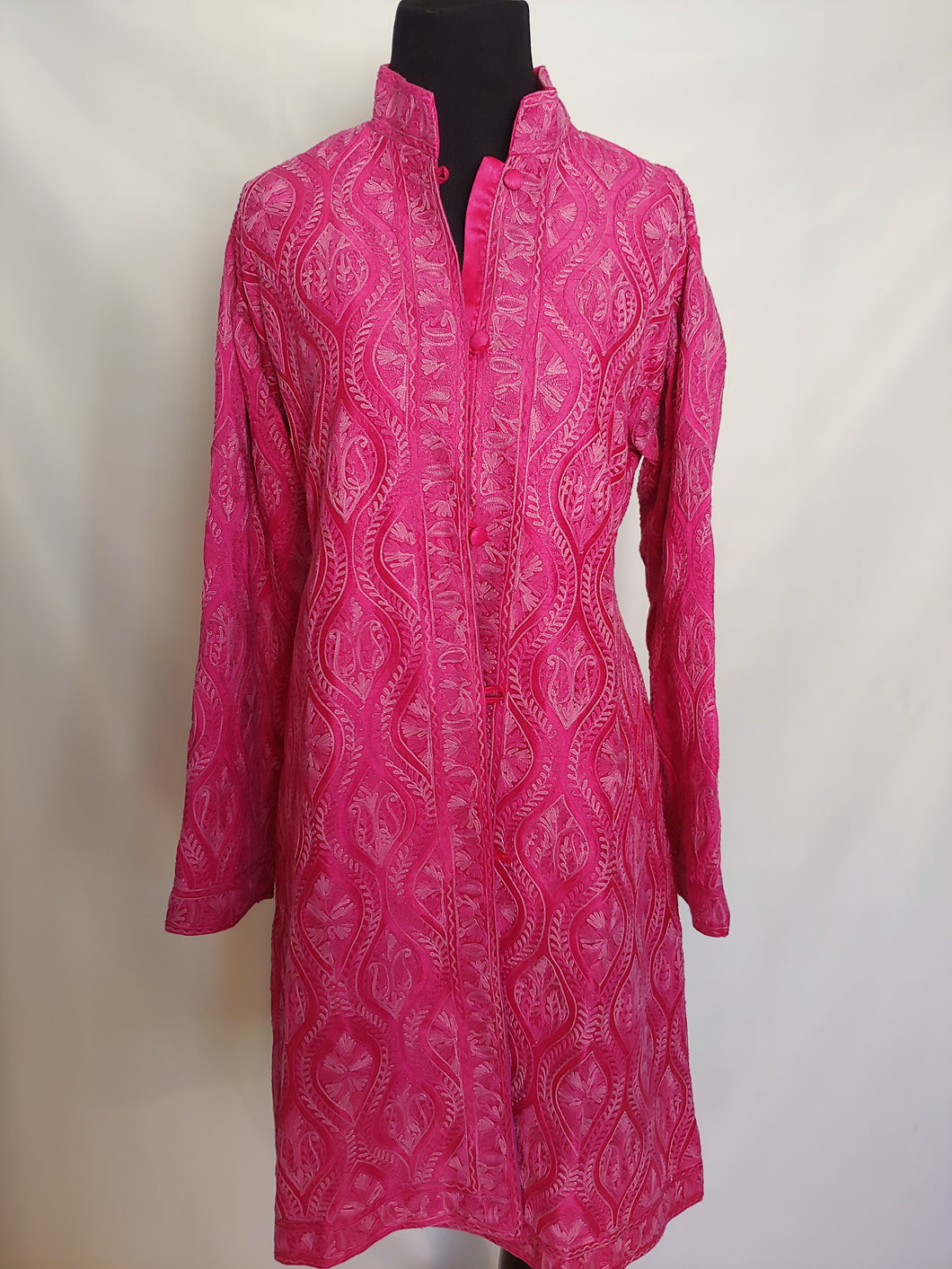 Kashmiri Ari embroidered silk jacket