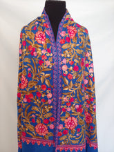 Load image into Gallery viewer, Artistic blue Kashmiri Ari embroidered stole